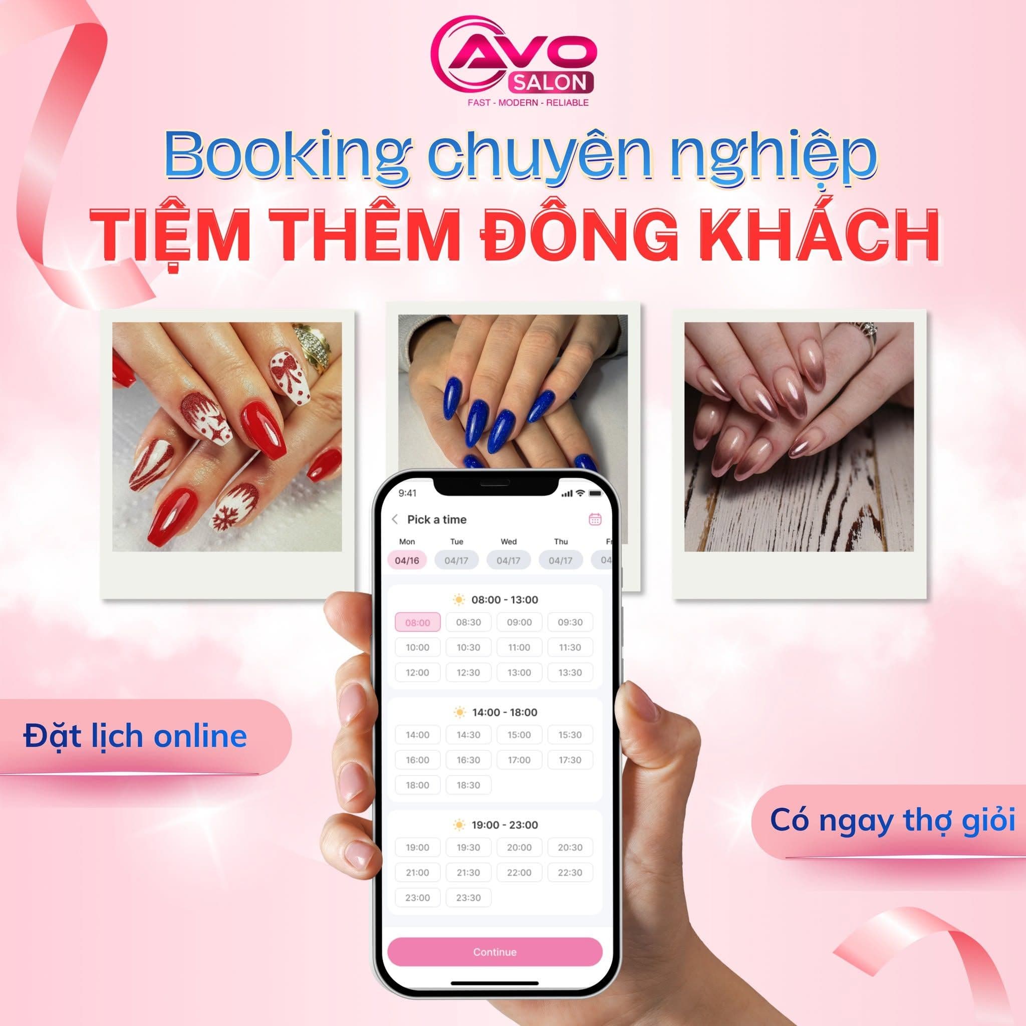 App Đặt Lịch Hẹn Cho Tiệm Nail: Giảm No-Show, Giữ Khách Quay Lại